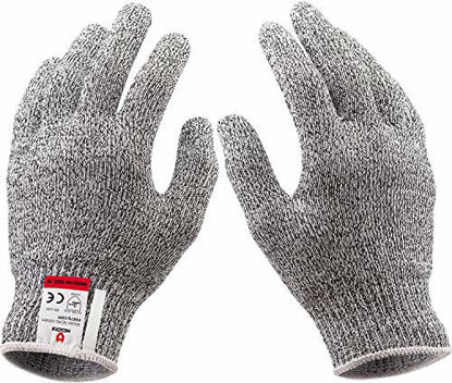 Picture of NoCry Cut Resistant Gloves - Ambidextrous, Food Grade, High Performance Level 5 Protection. Size Medium, Complimentary Ebook Included