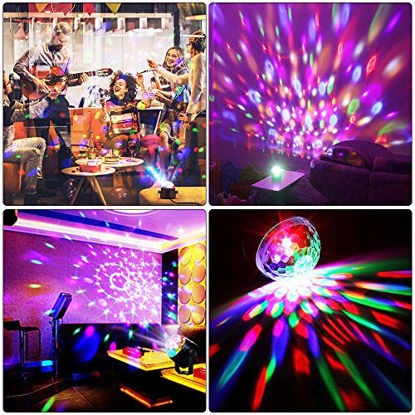 Picture of Party Lights Disco Ball Disco Lights, TONGK 7 Colors Dj Lighting Led Strobe Light Sound Activated Stage Lights Effect Dj Equipment With Remote Control with Kids Festival Birthday Xmas Wedding Bar Club