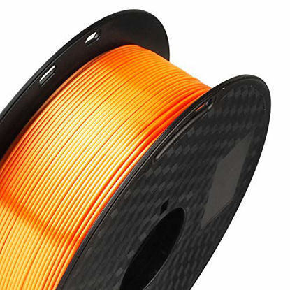 Picture of Silk Shiny PLA Yellow Orange Purple Green 3D Printer Filament 4 in 1 Bundle, 1.75mm 3D Printing Material 4 Spools Pack, Each Spool 1Kg, Total 4Kgs with One Bottle Small Gift by TTYT3D