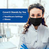 Picture of Medtecs Disposable Face Mask, 3 layer Breathable Masks, CoverU Black 50pc