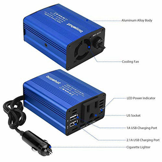 GetUSCart- Buywhat 150W Car Power Inverter DC 12V to 110V AC