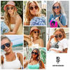 Picture of SOJOS Oversized Polarized Sunglasses for Women Men Aviator Ladies Shades SJ2078 with Tortoise Frame/Flash Mirrored Brown Lens