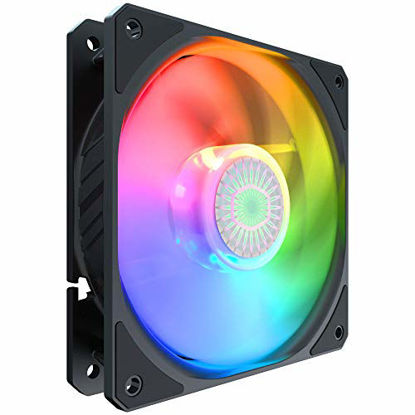 Picture of Cooler Master SickleFlow 120 V2 ARGB 3in1 120mm Square Frame Fan, Customizable LEDS, Air Balance Curve Blade Design, Sealed Bearing, PWM Control for Computer Case and Liquid Radiator