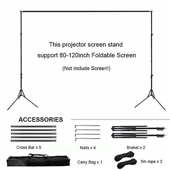 VEVOR Projector Screen 100 In. With Stand Outdoor Movie Screen With Stand Wrinkle Free Projection Screen And Carry Bag Typm20zjspj1l6yjbv0