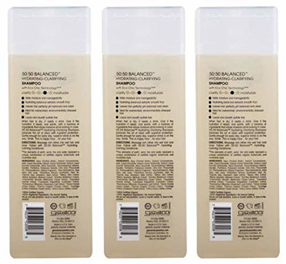 Picture of GIOVANNI 50:50 Balanced Hydrating Clarifying Shampoo, 8.5 oz. Leaves Hair pH Balanced for Over-Processed, Environmentally Stressed Hair, Sulfate Free, No Parabens, Color Safe, Gallon Size (Pack of 3)