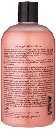 Picture of philosophy cabana girl shampoo, shower gel & bubble bath, 16 oz