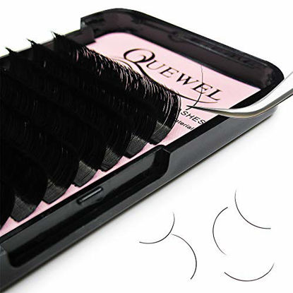 Picture of Eyelash Extensions 0.10mm C Curl 12mm Supplies Matte Black Individual Eyelashes Salon Use|0.03/0.05/0.07/0.10/0.15/0.20mm C/D Single 8-18mm Mix 8-15mm|0.10 C 12mm