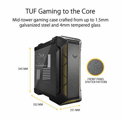 Picture of ASUS TUF Gaming GT501 Mid-Tower Computer Case for up to EATX Motherboards with USB 3.0 Front Panel Cases GT501/GRY/WITH Handle