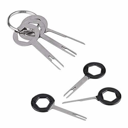 Picture of 3 Pcs Wire Terminal Removal Tool Set Electrical Terminal Remover Auto Car Plug Terminal Pin Removal Tool Kit Wire Connector Puller(Metal Handle)