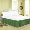 Picture of Biscaynebay Wrap Around Bed Skirts Elastic Dust Ruffles, Easy Fit Wrinkle and Fade Resistant Silky Luxrious Fabric Solid Color, Sage for King and California King Size Beds 15 Inches Drop
