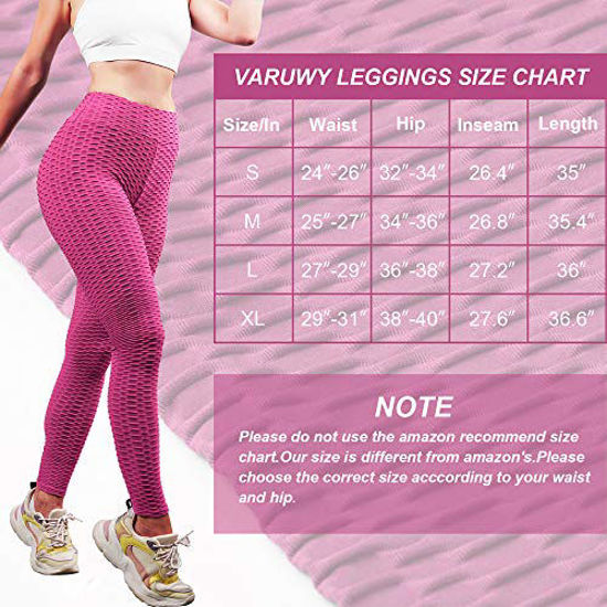 GetUSCart- Varuwy High Waist Yoga Pants with Exercise Band, Butt Lifting  Sport Leggings for Women Rose Red