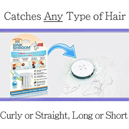 Picture of SinkShroom The Revolutionary Sink Drain Protector Hair Catcher/Strainer/Snare, White