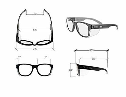 Picture of MAGID Y50BKAFC Iconic Y50 Design Series Safety Glasses with Side Shields | ANSI Z87+ Performance, Scratch & Fog Resistant, Comfortable & Stylish, Cloth Case Included, Clear Lens (12 Pair)