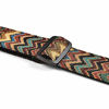 Picture of Amumu Chevron Guitar Strap Multi-Color for Acoustic Guitar Electric Guitar and Bass Guitar includes Strap Blocks and Headstock Tie