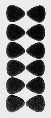 Picture of BoloPick Felt Picks for Ukulele, Guitar, and Bass (12 Pack, Black)