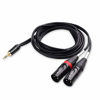 Picture of Cable Matters 3.5mm 1/8 Inch TRS to 2 XLR Cable, Male to Male Aux to Dual XLR Breakout Cable - 6 Feet