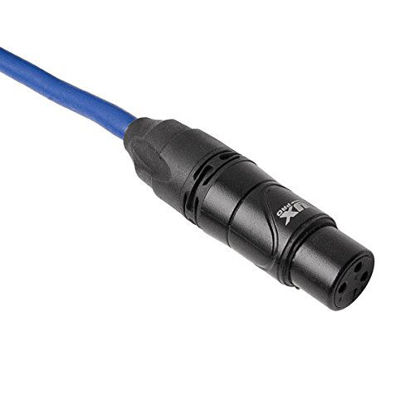 Picture of LyxPro Balanced XLR Cable 30 ft Premium Series Professional Microphone Cable, Powered Speakers and Other Pro Devices Cable, Blue