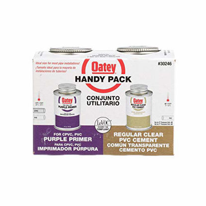 Picture of Oatey 30246 PVC Regular Cement and 4-Ounce NSF Purple Primer Handy Pack