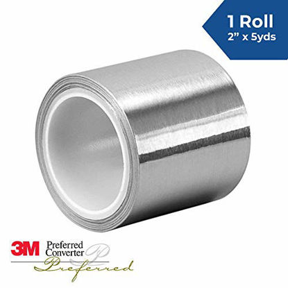 Picture of Scotch 3311 Aluminum Foil Tape - 2 in. x 5YD. Vapor Resistant Silver Foil Tape Roll with Thermal Conductivity, Rubber Adhesive