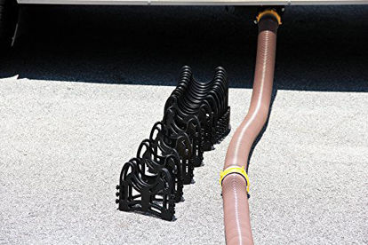 Picture of Camco 20 Ft (43051) Sidewinder RV Sewer Hose Support, Made From Sturdy Lightweight Plastic, Won't Creep Closed, Holds Hoses in Place - No Need for Straps