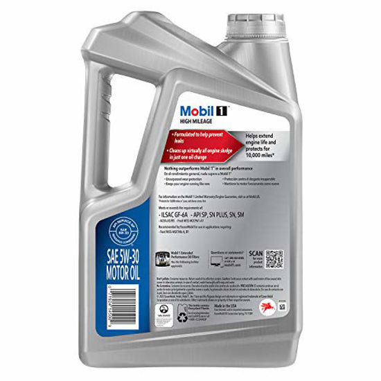 Picture of Mobil 1 (120769) High Mileage 5W-30 Motor Oil - 5 Quart