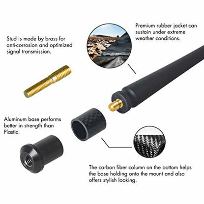 Picture of Rydonair Antenna Compatible with Toyota Tundra 2000-2021 | 7 inches Flexible Rubber Antenna Replacement | Designed for Optimized FM/AM Reception