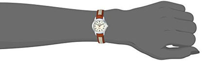 Picture of Timex Women's TW4B11900 Expedition Field Mini Brown/Natural Nylon/Leather Strap Watch