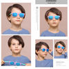 Picture of Kids Polarized Sunglasses TPEE Rubber Flexible Shades for Girls Boys Age 3-9 (Rosepink Frame/Blue Mirror Lens)