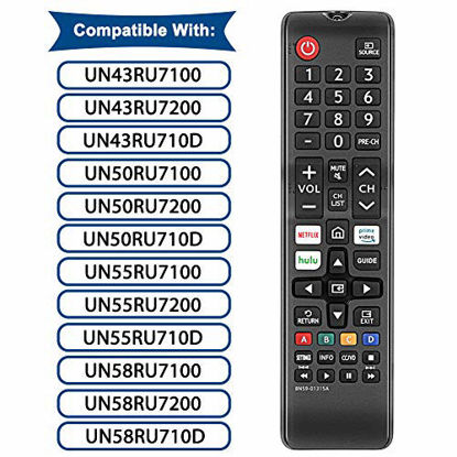 Picture of Gvirtue BN59-01315A BN59-01315D Replacement for Samsung Remote Control and Smart 4K Ultra UHD Curved Series 8/7/ 6 TV HDTV LED, UN 32/40/ 43/50/ 55/58/ 65/75 inch N/NU/RU Series 5300 6900 710D