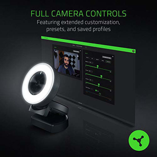 Picture of Razer Kiyo Streaming Webcam: 1080p 30 FPS / 720p 60 FPS - Ring Light w/ Adjustable Brightness - Built-in Microphone - Advanced Autofocus