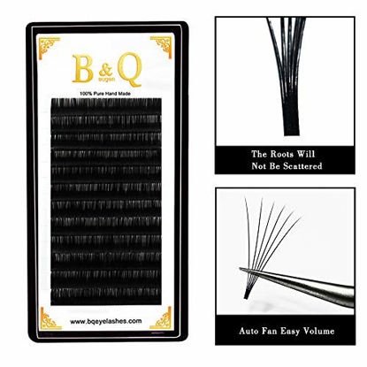Picture of Easy Fan Volume Lash Extensions 0.05 0.07 0.10 mm Automatic Blooming Flower Lashes C curl D curl Self Fanning Lashes Auto Fan 3D 4D 5D 8-15 Mix Length (D-0.07-18mm)