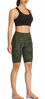 Picture of Oalka Women's Short Yoga Side Pockets High Waist Workout Running Shorts Camo Army Green Splinter X-Small