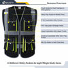 Picture of JKSafety 10 Pockets Black Color Safety Vest Zipper Front with High Reflective Strips Meets ANSI/ISEA Standards (Black, Medium)