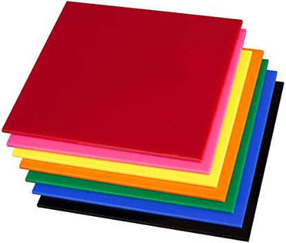 Picture of SOURCEONE.ORG Premium 1/8 th Inch Thick Acrylic Plexiglass Sheet (Yellow, 8" x 8")