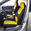 Picture of FH Group Universal Fit Flat Cloth Pair Bucket Seat Cover, (Yellow/Black) (FH-FB050102, Fit Most Car, Truck, Suv, or Van)