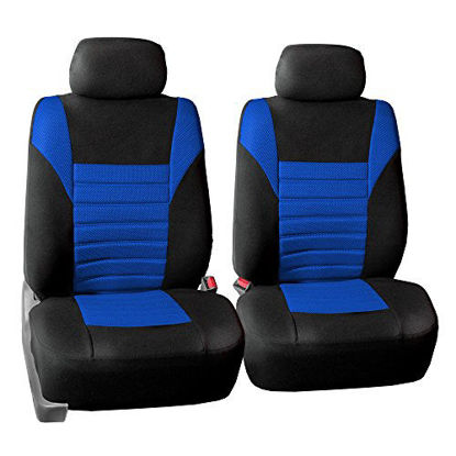 Picture of FH Group FB068BLUE102 Blue Universal Bucket Seat Cover (Premium 3D Air mesh Design Airbag Compatible)