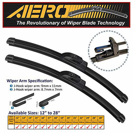 Picture of AERO 26" + 14" OEM Quality Premium All-Season Beam Windshield Wiper Blades (Set of 2)