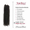 Picture of Passion Twist Hair Water Wave Crochet Braids for Passion Twist Crochet Hair Passion Twist Braiding Hair Hair Extensions (12'' 7Packs, 1B)