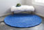 Picture of Unique Loom Solo Solid Shag Collection Modern Plush Periwinkle Blue Round Rug (8' 2 x 8' 2)