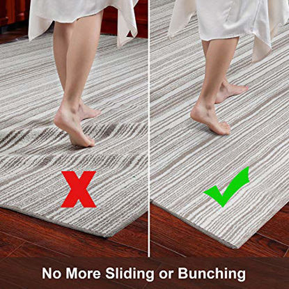 Picture of Veken Non-Slip Rug Pad Gripper 5 x 8 Feet Extra Thick Pad for Any Hard Surface Floors, Keep Your Rugs Safe and in Place