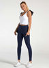 Picture of Dragon Fit High Waist Yoga Leggings with 3 Pockets(2 Side and 1 Inner),Tummy Control Workout Running 4 Way Stretch Yoga Pants (Medium, Navy)