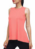 Picture of Mippo Workout Tank Tops for Women Workout Shirts Yoga Tops Tie Back Running Athletic Tank Tops Loose fit Muscle Tank Sleeveless Summer Activewear Gym Tops Workout Clothes for Women Peach Red M