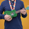 Picture of Hola! Music HM-21GN Soprano Ukulele Bundle with Canvas Tote Bag, Strap and Picks, Color Series, Green