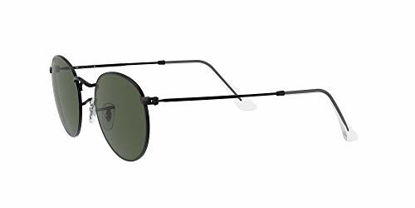 Picture of Ray-Ban unisex adult Rb3447 Round Metal Sunglasses, Black/Green, 50 mm US