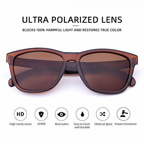 Picture of Fashion Polarized Sunglasses For Women Men Classic Vintage Square Frame UV400 Protection Lens