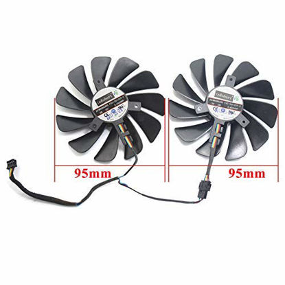 Picture of InRobert FDC10U12S9-C 95mm Video Card Cooler Fan Replacement for XFX RX 590 Fatboy,RX 580 GTS Graphic Card