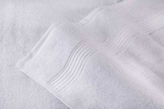Picture of Hotel & Spa Quality, Absorbent & Soft Decorative Kitchen & Bathroom Sets, 100% Turkish Genuine Cotton 6 Piece Towel Set, Includes 2 Bath Towels, 2 Hand Towels, 2 Washcloths - Snow White