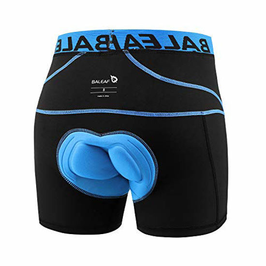 GetUSCart- BALEAF Men's Bike Cycling Underwear Shorts 3D Padded Bicycle MTB  Liner Shorts (Blue, S)