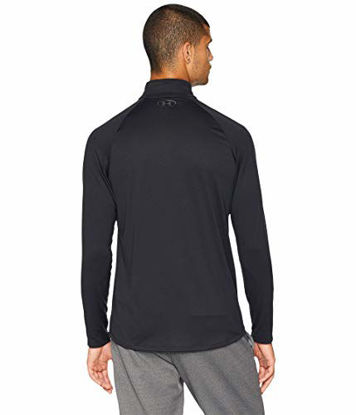 Picture of Under Armour Men's Tech 2.0 1/2 Zip-Up T-Shirt , Black (001)/Charcoal , 3X-Large Tall