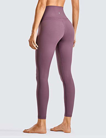 GetUSCart- CRZ YOGA Women's Naked Feeling I High Waist Tight Yoga Pants  Workout Leggings-25 Inches Antique Bark Purple 25''- R009 X-Large